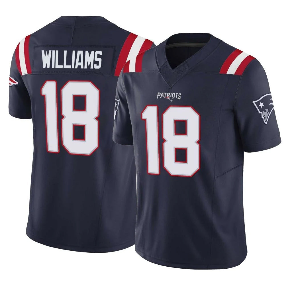 Jdoa NE.Patriots #18 Kyle Williams Player Navy Limited Vapor F.U.S.E. Home Game Stitched Jerseys