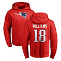 Jdoa NE.Patriots #18 Kyle Williams Player Red LOGO Pullover Hoodies Home Game Stitched Jerseys