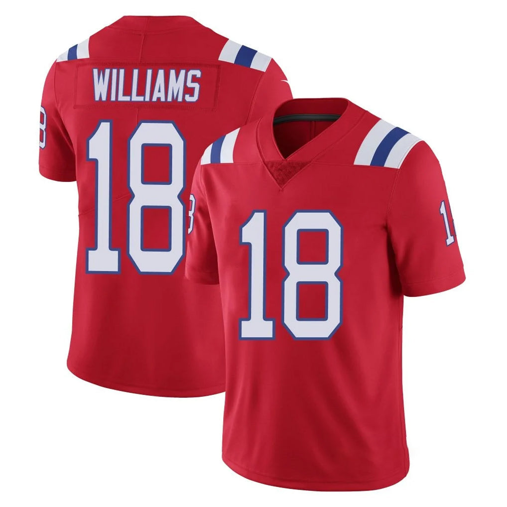 Jdoa NE.Patriots #18 Kyle Williams Player Red Limited Vapor F.U.S.E. Home Game Stitched Jerseys