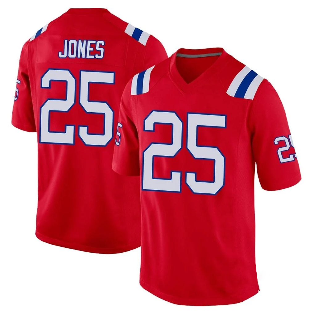 Jdoa NE.Patriots #25 Marcus Jones Player Red Home Game Stitched Jerseys