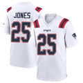 Jdoa NE.Patriots #25 Marcus Jones Player White Home Game Stitched Jerseys