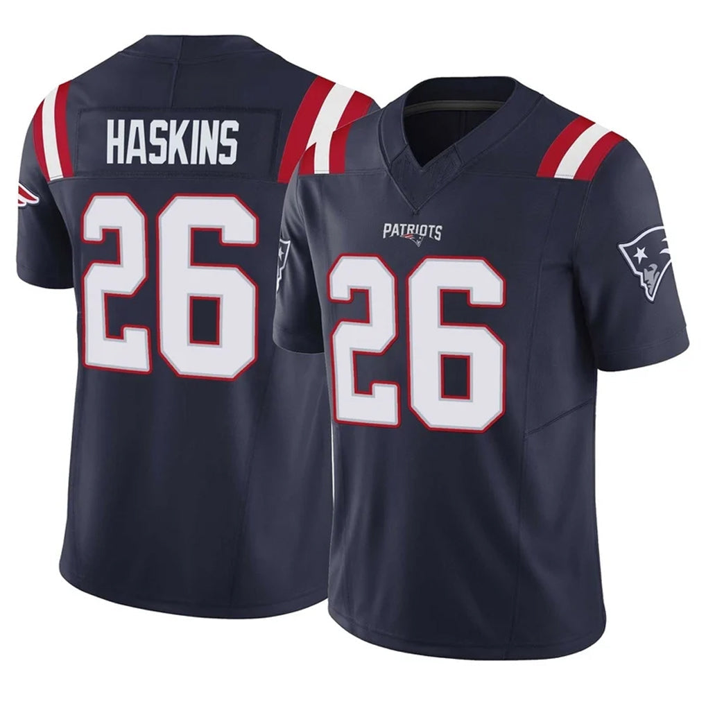 Jdoa NE.Patriots #26 Hassan Haskins Player Navy Limited Vapor F.U.S.E. Home Game Stitched Jerseys