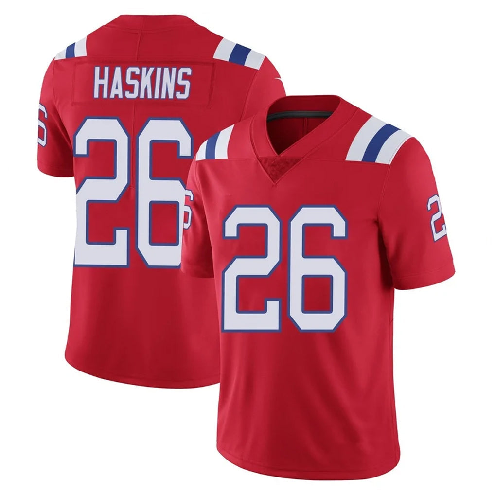 Jdoa NE.Patriots #26 Hassan Haskins Player Red Vapor Untouchable Home Game Stitched Jerseys