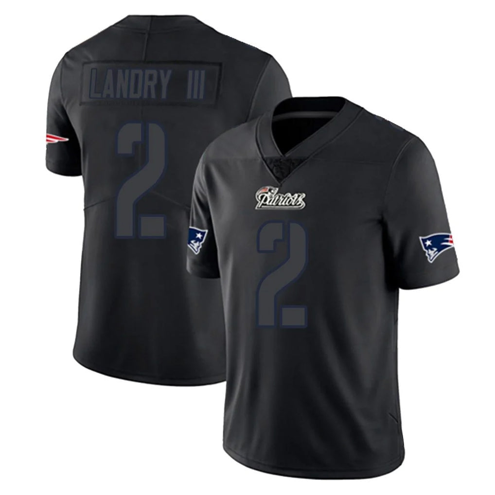 Jdoa NE.Patriots #2 Harold Landry III Player Black Impact LImited Home Game Stitched Jerseys