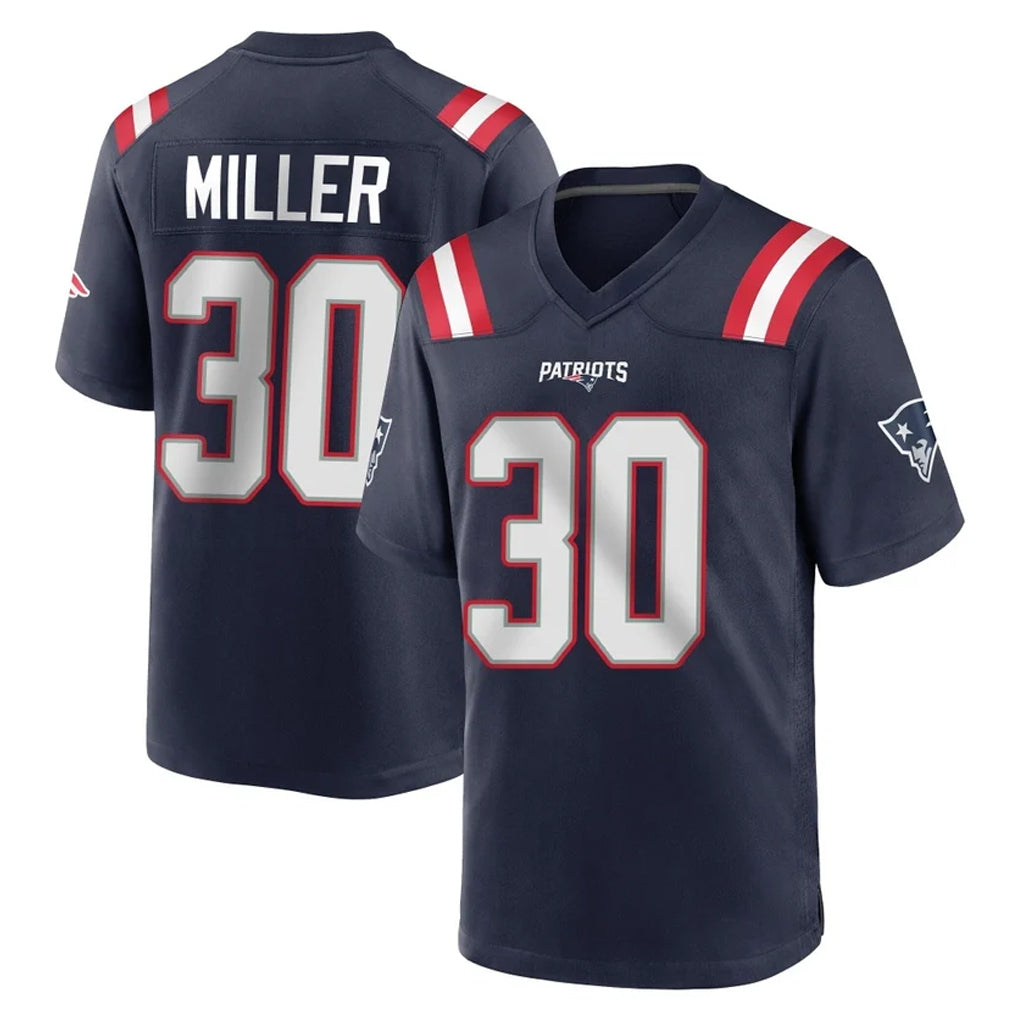 Jdoa NE.Patriots #30 Jam Miller Player Navy Home Game Stitched Jerseys
