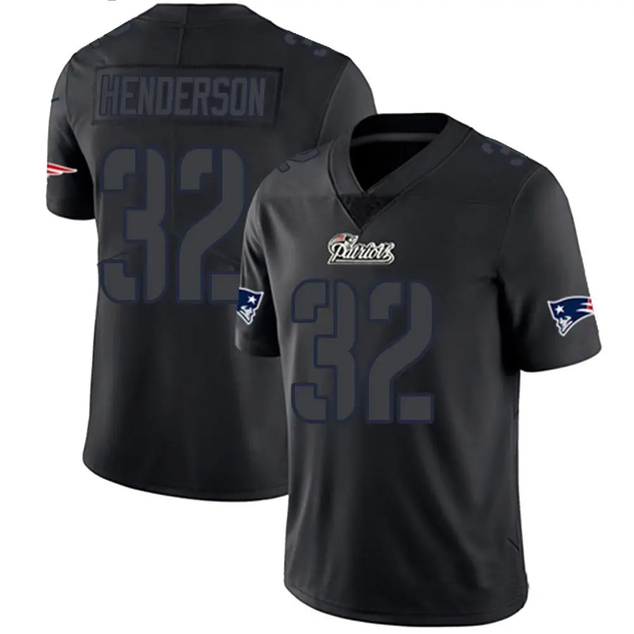 Jdoa NE.Patriots #32 TreVeyon Henderson Player Black Limited Impact Stitched Jerseys