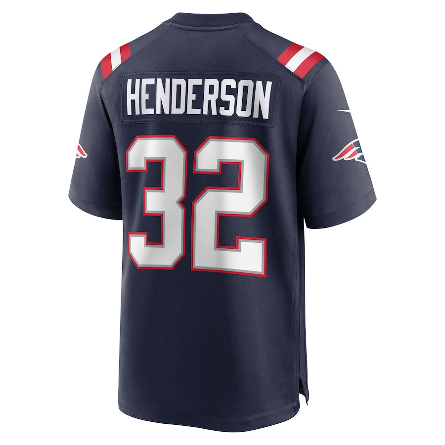 Jdoa NE.Patriots #32 TreVeyon Henderson Player Navy Home Game Stitched Jerseys