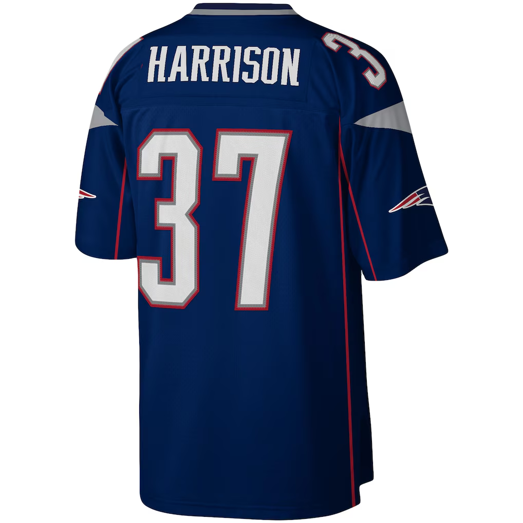 Jdoa NE.Patriots #37 Rodney Harrison Mitchell & Ness Navy Legacy Replica Jersey Stitched Puhic