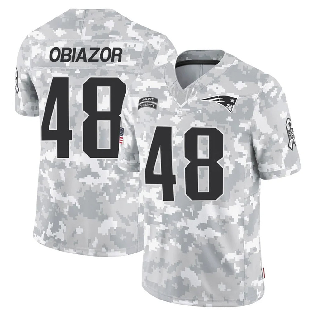 Jdoa NE.Patriots #48 Namdi Obiazor Player Arctic Camo Salute To Service Limited Game Stitched Jerseys