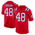 Jdoa NE.Patriots #48 Namdi Obiazor Player Red Home Game Stitched Jerseys