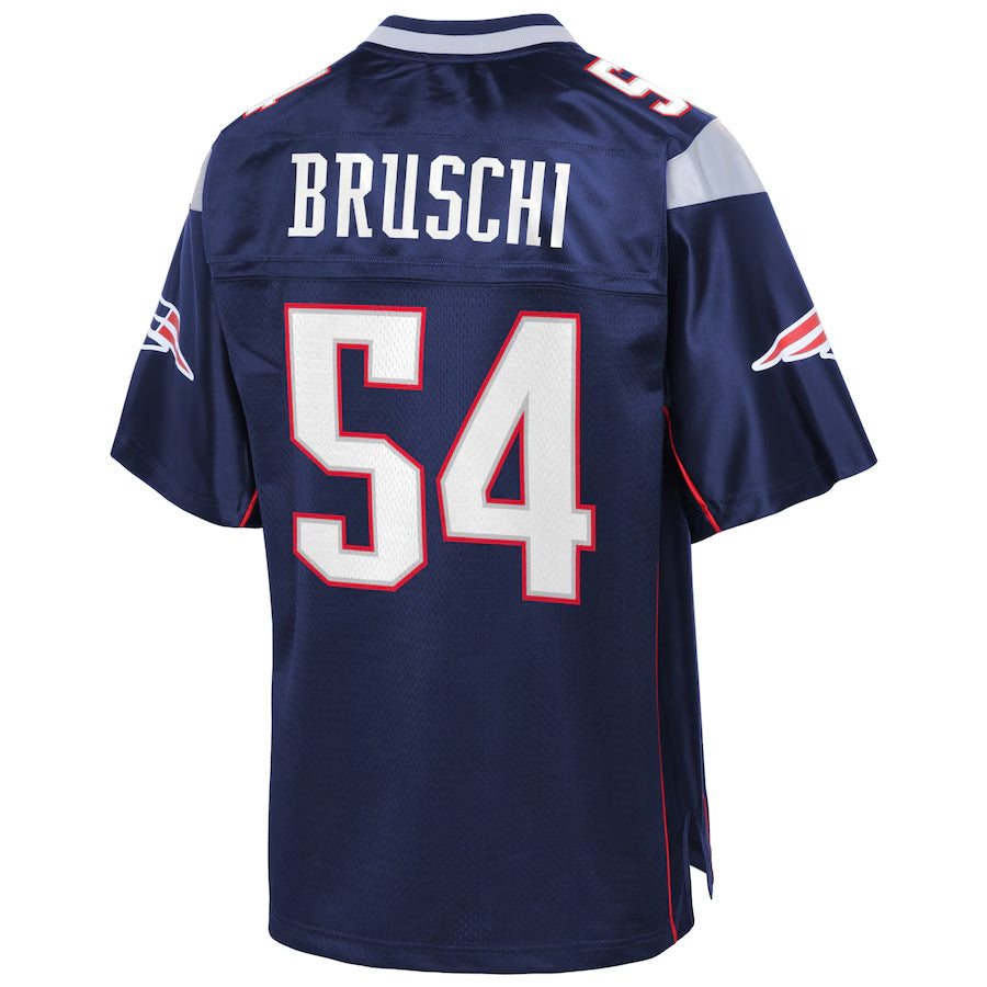 Jdoa NE.Patriots #54 Tedy Bruschi Player Navy Pro Line Retired Stitched Jerseys