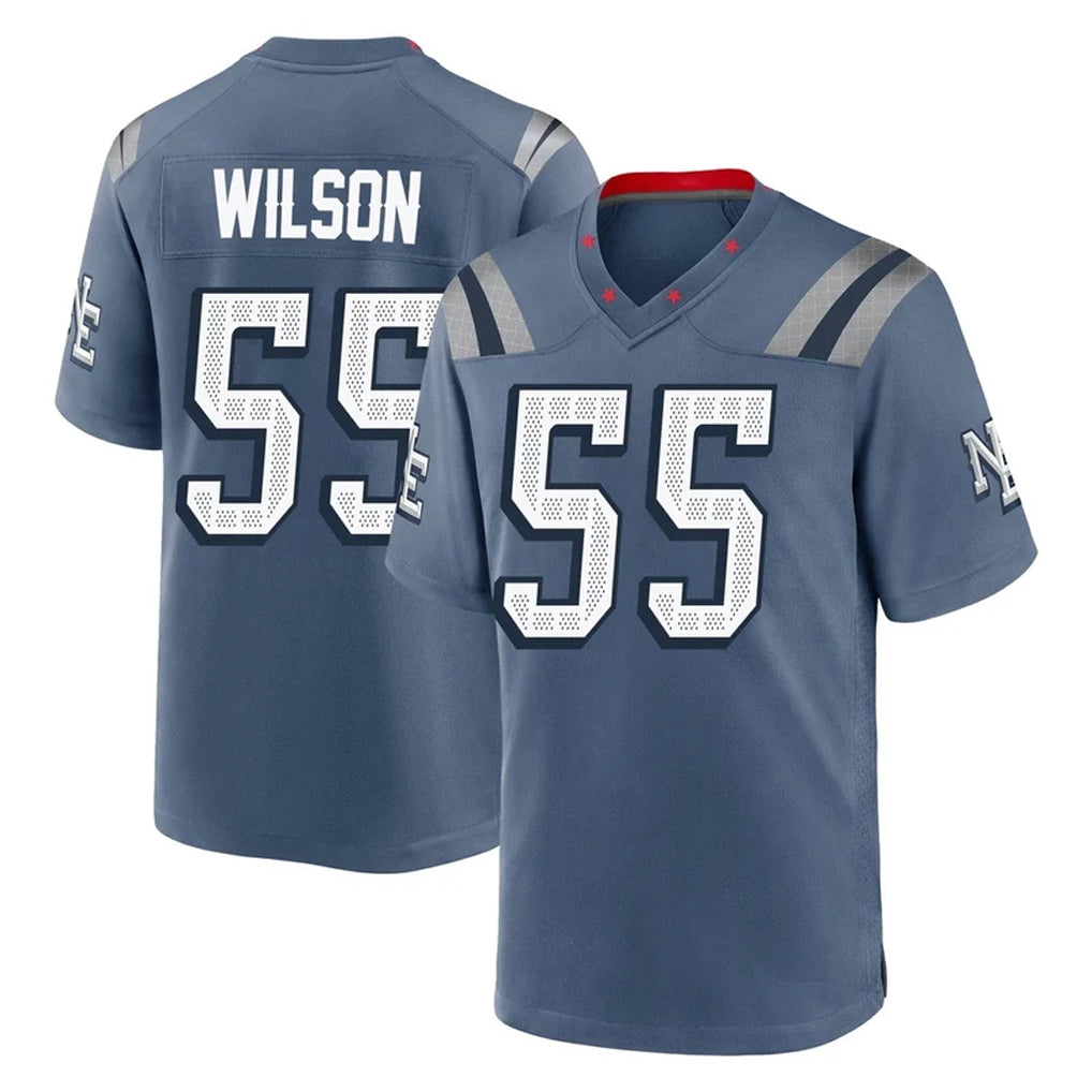 Jdoa NE.Patriots #55 Jared Wilson Player Blue Rivalries Collection Home Game Stitched Jerseys