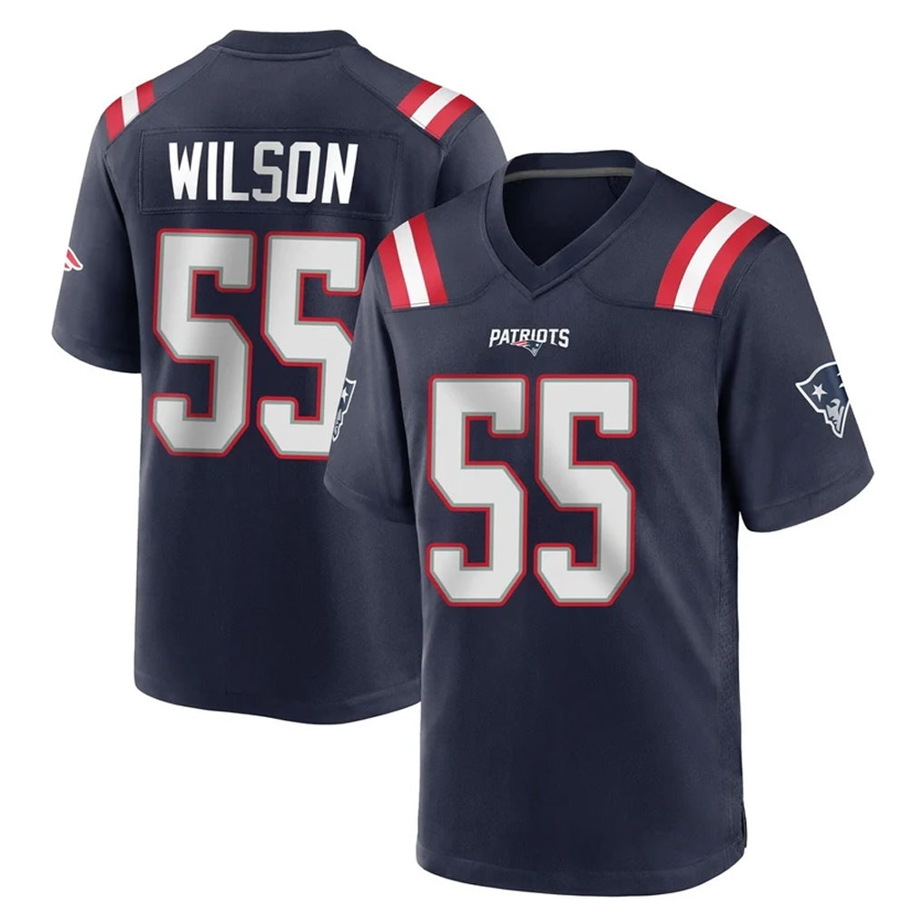 Jdoa NE.Patriots #55 Jared Wilson Player Navy Home Game Stitched Jerseys