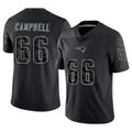 Jdoa NE.Patriots #66 Will Campbell Player Black Reflective Limited Stitched Jerseys