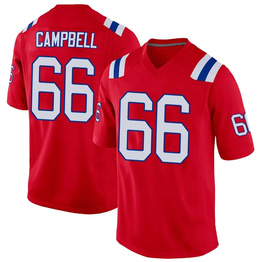 Jdoa NE.Patriots #66 Will Campbell Player Red Home Game Stitched Jerseys