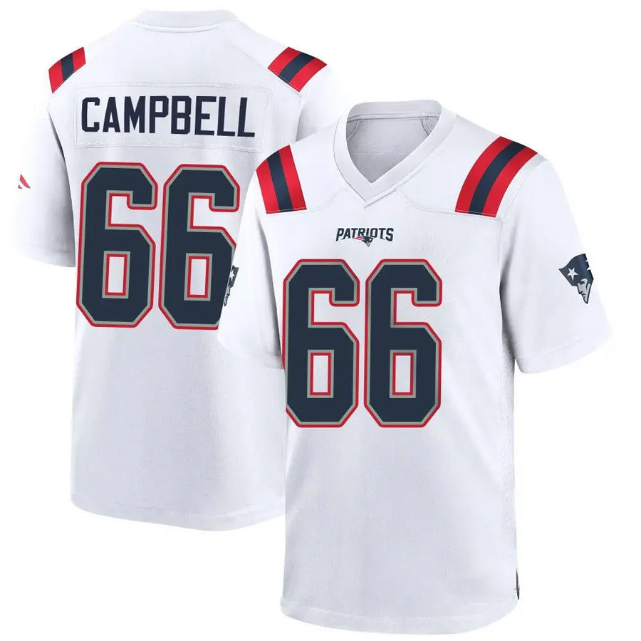Jdoa NE.Patriots #66 Will Campbell Player White Home Game Stitched Jerseys