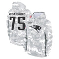Jdoa NE.Patriots #75 Alijah Vera-Tucker Player Arctic Camo Salute to Service Pullover Hoodies Limited Game Stitched Jerseys