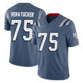 Jdoa NE.Patriots #75 Alijah Vera-Tucker Player Blue Limited Rivalries Collection Home Game Stitched Jerseys