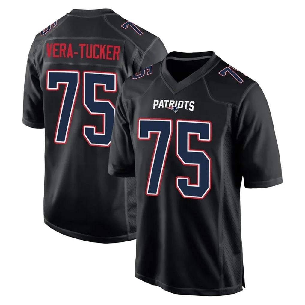 Jdoa NE.Patriots #75 Alijah Vera-Tucker Player Carbon Fashion Limited Home Game Stitched Jerseys