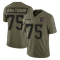 Jdoa NE.Patriots #75 Alijah Vera-Tucker Player Olive 2025 Salute To Service Limited Stitched Jerseys