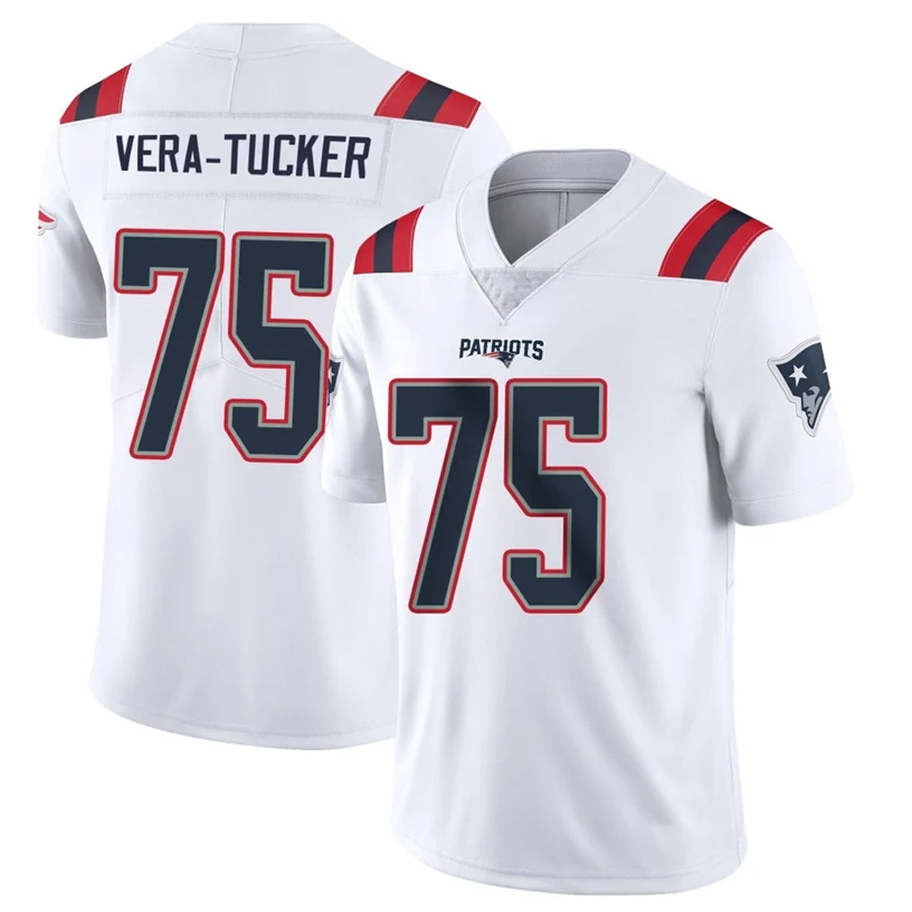 Jdoa NE.Patriots #75 Alijah Vera-Tucker Player White Vapor Untouchable Home Game Stitched Jerseys