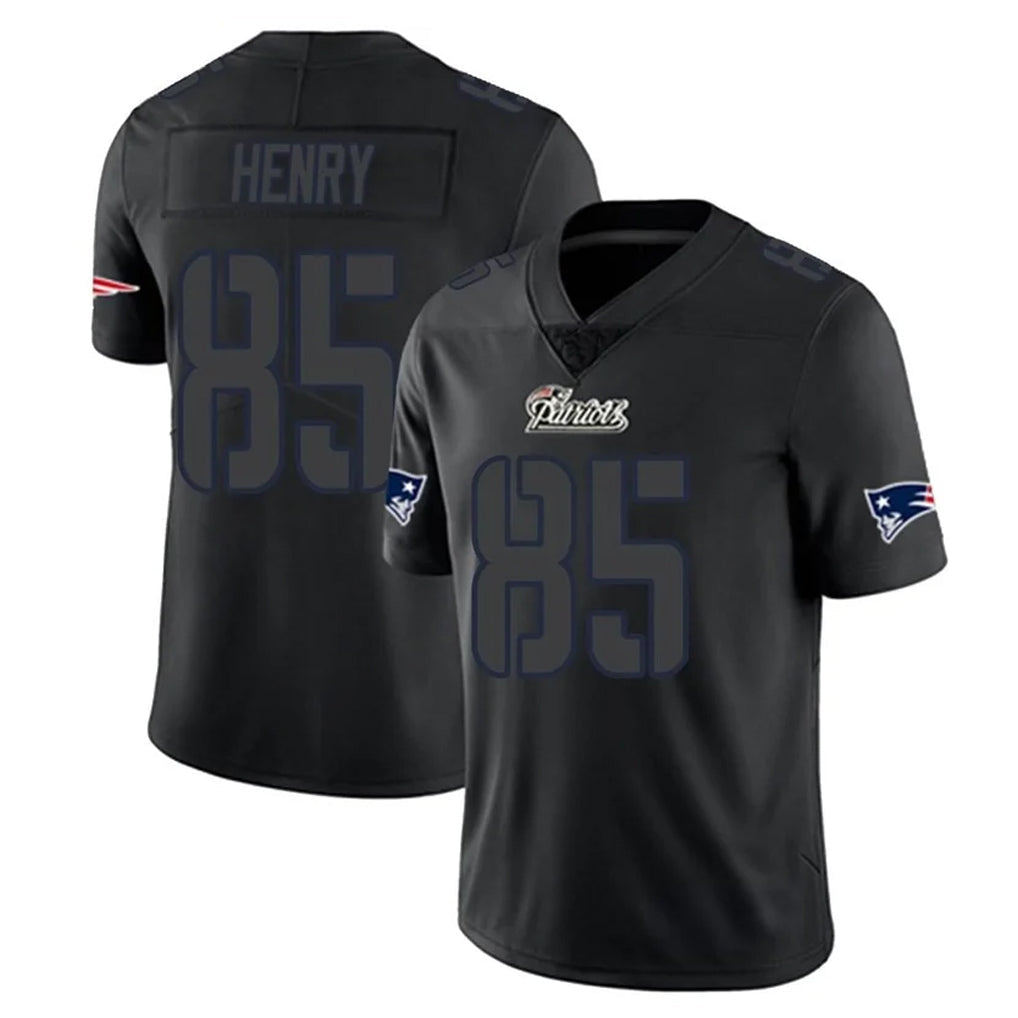 Jdoa NE.Patriots #85 Hunter Henry Player Black Impact LImited Home Game Stitched Jerseys