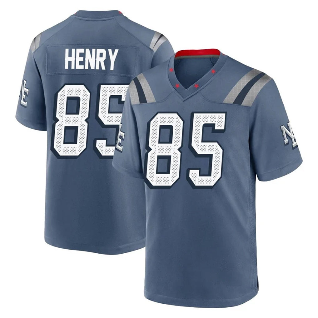 Jdoa NE.Patriots #85 Hunter Henry Player Blue Rivalries Collection Home Game Stitched Jerseys