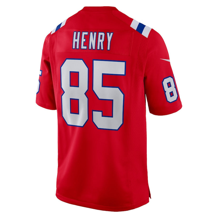 Jdoa NE.Patriots #85 Hunter Henry Player Navy Red Home Game Stitched Jerseys