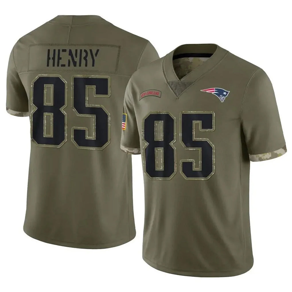 Jdoa NE.Patriots #85 Hunter Henry Player Olive Salute To Service Limited Stitched Jerseys