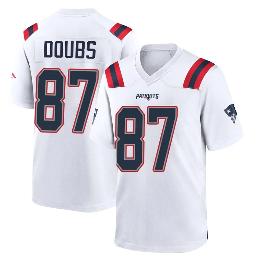 Jdoa NE.Patriots #87 Romeo Doubs Player White Home Game Stitched Jerseys