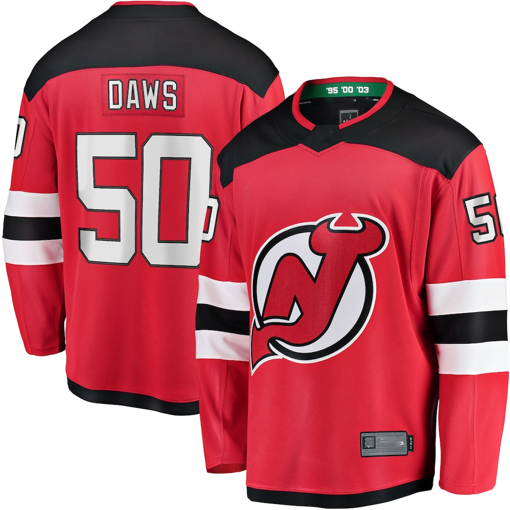 Jdoa N.Jersey Devils #50 Nico Daws Red Home Breakaway Player Jerseys