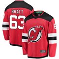 Jdoa N.Jersey Devils #63 Jesper Bratt Red Home Breakaway Player Jerseys