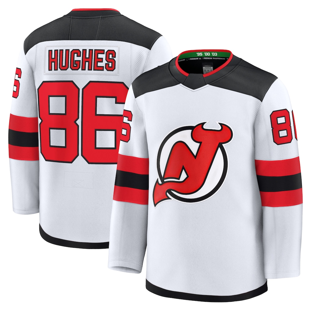 Jdoa N.Jersey Devils #86 Jack Hughes White Away Premium Jerseys