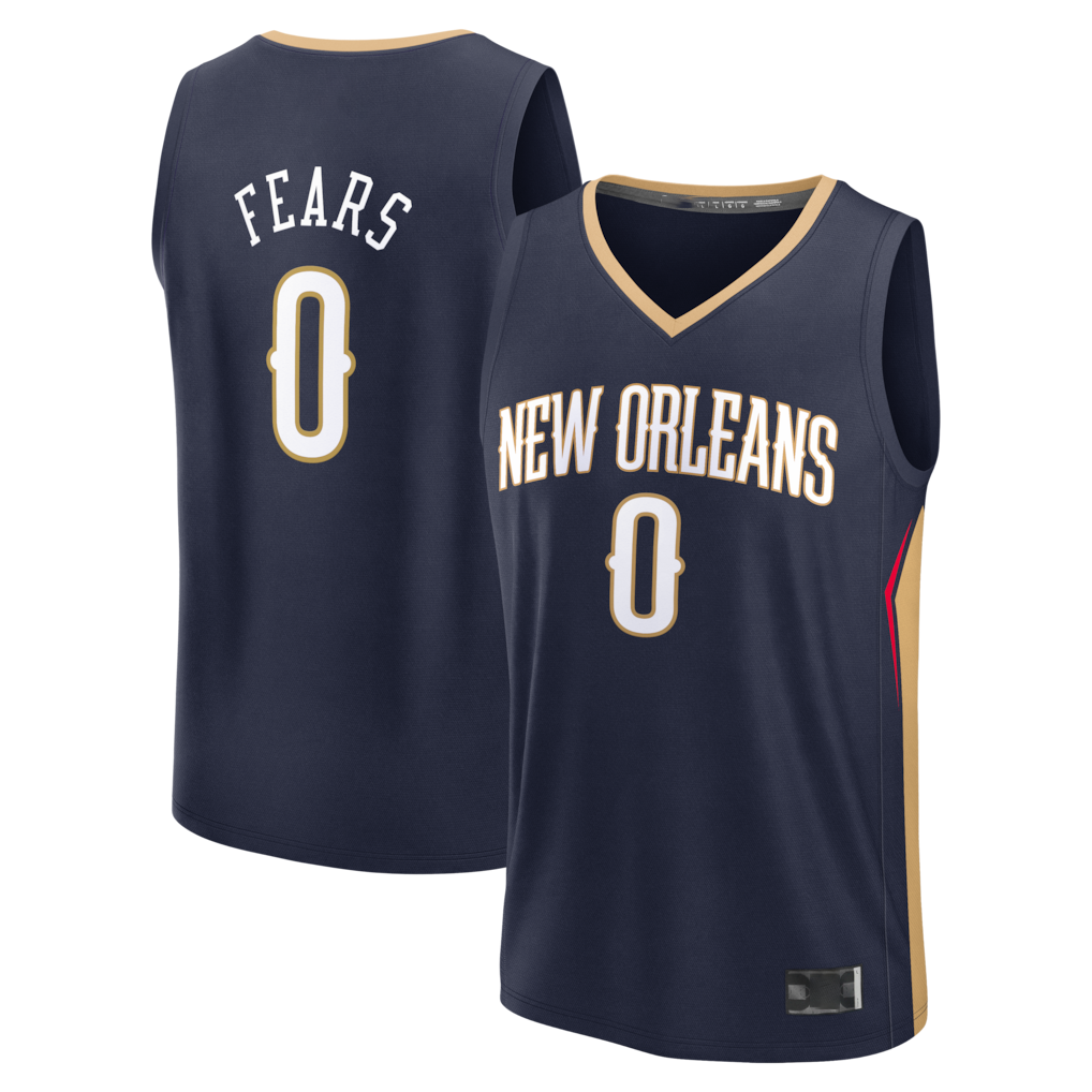 Jdoa NO.Pelicans #0 Jeremiah Fears Navy Fast Break Replica Stitched Jerseys- Icon Edition