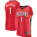 Jdoa NO.Pelicans #1 Zion Williamson Red Replica Fast Break Stitched Jerseys- Statement Edition