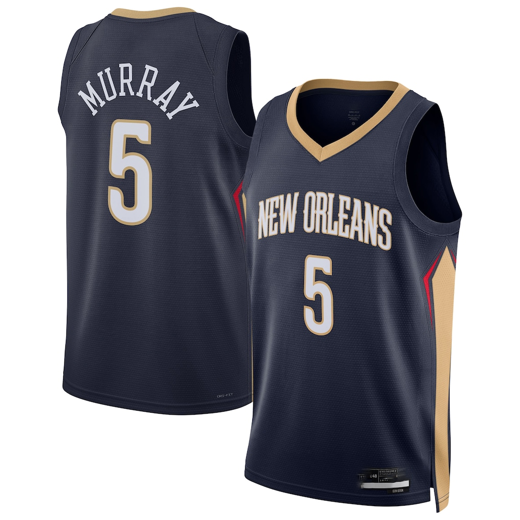 Jdoa NO.Pelicans #5 Dejounte Murray Navy 2024 Offseason Addition Swingman Stitched Jerseys