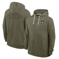 Jdoa NO.Saints Olive Salute to Service Pullover Hoodies Limited Blank Player Stitched Jerseys