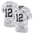 Jdoa NO.Saints #12 Chris Olave Player Arctic Camo Salute To Service Limited Game Stitched Jerseys