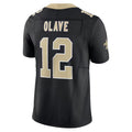 Jdoa NO.Saints #12 Chris Olave Player Black Alternate Vapor F.U.S.E. Limited Stitched Jerseys