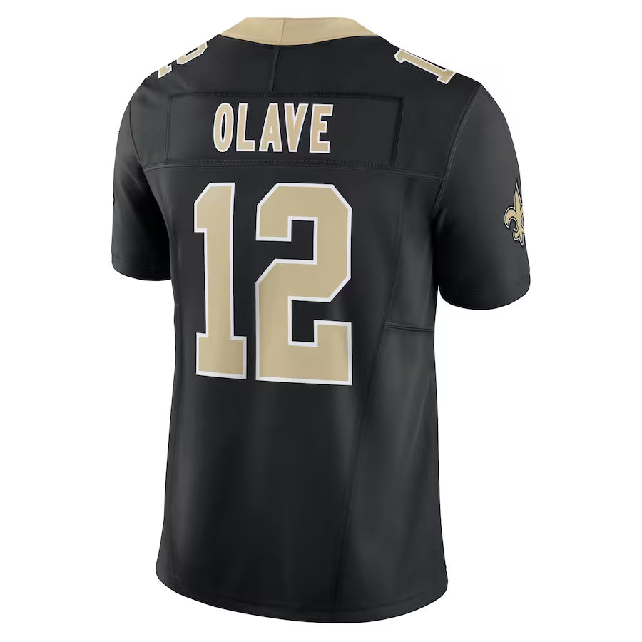Jdoa NO.Saints #12 Chris Olave Player Black Alternate Vapor F.U.S.E. Limited Stitched Jerseys