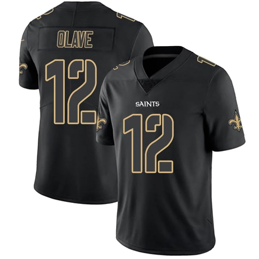 Jdoa NO.Saints #12 Chris Olave Player Limited Black Impact Stitched Jerseys