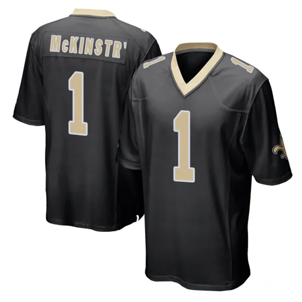 Jdoa NO.Saints #1 Kool-Aid McKinstry Player Black Home Game Stitched Jerseys