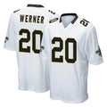 Jdoa NO.Saints #20 Pete Werner Player White Home Game Stitched Jerseys