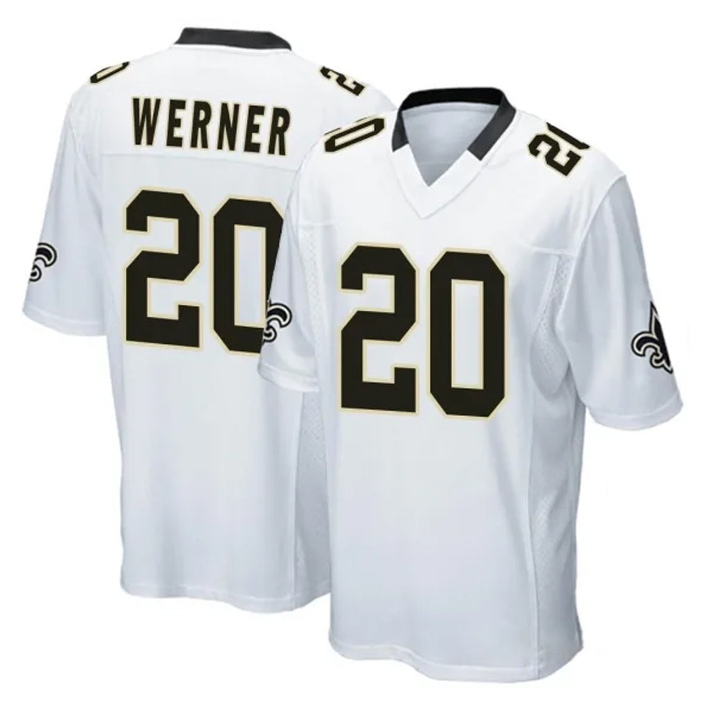 Jdoa NO.Saints #20 Pete Werner Player White Home Game Stitched Jerseys