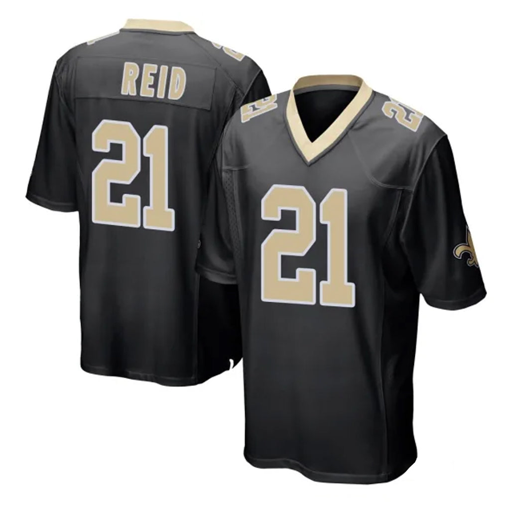 Jdoa NO.Saints #21 Justin Reid Player Black Home Game Stitched Jerseys