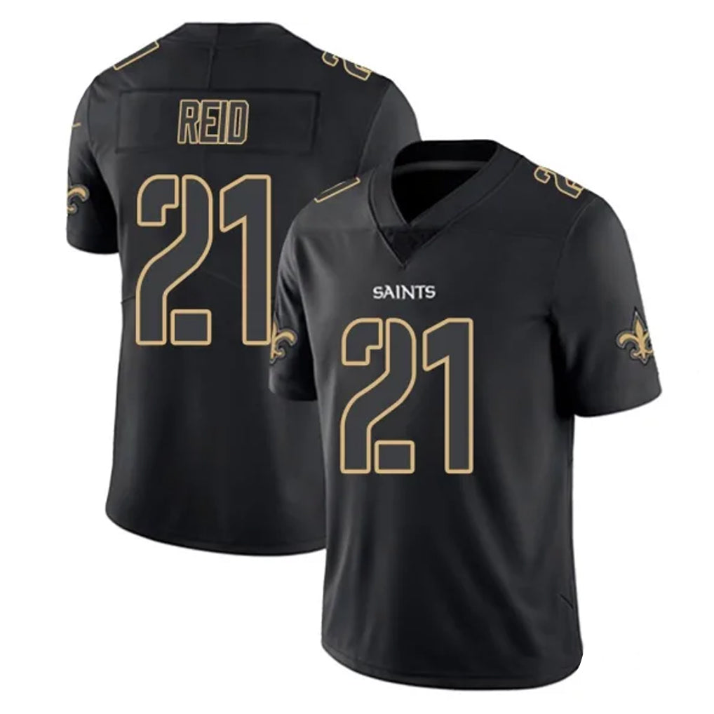 Jdoa NO.Saints #21 Justin Reid Player Black Impact Limited Home Game Stitched Jerseys