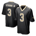 Jdoa NO.Saints #3 Travis Etienne Jr. Player Black Home Game Stitched Jerseys