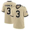 Jdoa NO.Saints #3 Travis Etienne Jr. Player Gold Home Game Stitched Jerseys