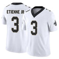Jdoa NO.Saints #3 Travis Etienne Jr. Player White Limited Vapor F.U.S.E. Home Game Stitched Jerseys