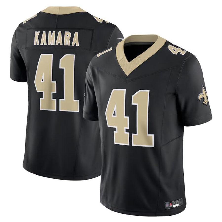 Jdoa NO.Saints #41 Alvin Kamara Player Black Black Vapor F.U.S.E. Limited Stitched Jerseys